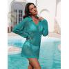 image:imageEkouaer Womens Swimsuit Cover Ups Crochet Swim Coverup Knit Bathing Suit Knit Beach Vacation Outfits SwimwearMint Green