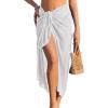 image:imageEkouaer Women Sarong Chiffon Bathing Suit Cover Up Long Beach Bikini Wraps Sheer Swim Suit Coverup 2026 Pareo for WomenPure White