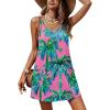 image:imageEkouaer Womens Bathing Suit Cover Up Sleeveless V Neck Swimsuit Coverups Summer Swimwear Beach Cover Ups with PocketsCoconut Tree Pink