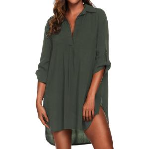 image:imageEkouaer Beach Cover Ups for Women Bikini Swimsuit Coverup Beach Dress ShirtArmy Green