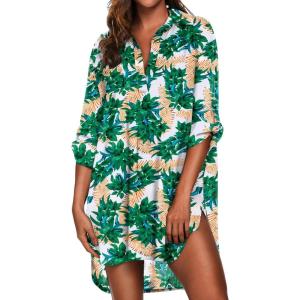 image:imageEkouaer Beach Cover Ups for Women Bikini Swimsuit Coverup Beach Dress ShirtZw600tropical Print