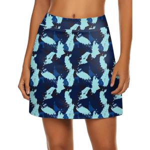 image:imageEkouaer Womens Active Performance Skort Lightweight Skirt for Running Tennis Golf Workout SportsAblue Floral