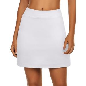 image:imageEkouaer Womens Active Performance Skort Lightweight Skirt for Running Tennis Golf Workout SportsAwhite