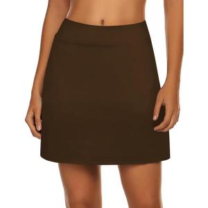 image:imageEkouaer Womens Active Performance Skort Lightweight Skirt for Running Tennis Golf Workout SportsBrown