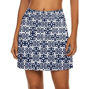 image:imageEkouaer Womens Active Performance Skort Lightweight Skirt for Running Tennis Golf Workout SportsGeometric Print
