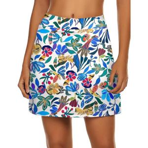 image:imageEkouaer Womens Active Performance Skort Lightweight Skirt for Running Tennis Golf Workout SportsNature Floral