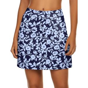 image:imageEkouaer Womens Active Performance Skort Lightweight Skirt for Running Tennis Golf Workout SportsNavy Flower
