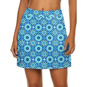 image:imageEkouaer Womens Active Performance Skort Lightweight Skirt for Running Tennis Golf Workout SportsOcean Flower