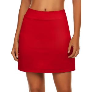 image:imageEkouaer Womens Active Performance Skort Lightweight Skirt for Running Tennis Golf Workout SportsRed