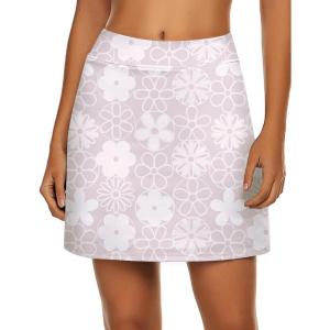 image:imageEkouaer Womens Active Performance Skort Lightweight Skirt for Running Tennis Golf Workout SportsWhite Floral