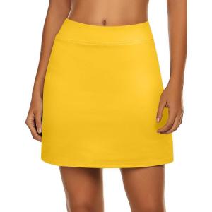 image:imageEkouaer Womens Active Performance Skort Lightweight Skirt for Running Tennis Golf Workout SportsYellow