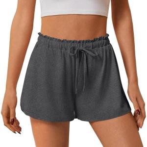 image:imageEkouaer Womens Pajama Shorts 2026 Soft Sleep Shorts Casual Pj Short Comfy Pajama Short Summer Drawstring Pajama BottomsDark Grey