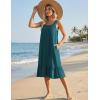 image:imageEkouaer Cotton Nightgowns for Women Long Sleeveless Nightgown Victorian Sleep Dress with Pockets Night Shirt Lounge DressBlue Green