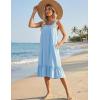 image:imageEkouaer Cotton Nightgowns for Women Long Sleeveless Nightgown Victorian Sleep Dress with Pockets Night Shirt Lounge DressLight Blue