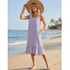 image:imageEkouaer Cotton Nightgowns for Women Long Sleeveless Nightgown Victorian Sleep Dress with Pockets Night Shirt Lounge DressLight Purple