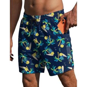 image:imageEkouaer Mens Swim Trunks 7 Inch Quick Dry Breathable Board Shorts Beach Bathing Suit Lightweight Swimsuit SwimwearSunglass Pineapple