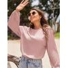image:imageEkouaer 2 Piece Pjs Set for Women One Shoulder Top and Shorts with Pockets Soft Outfits Set Pink