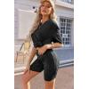 image:imageEkouaer Biker Short Sets Women 2 Piece Outfits Shorts Lounge Sets Oversized Shirt Sweatsuits Set