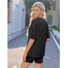 image:imageEkouaer Biker Short Sets Women 2 Piece Outfits Shorts Lounge Sets Oversized Shirt Sweatsuits Set