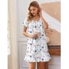 image:imageEkouaer Cotton Nightgowns for Women Vintage Victorian Night Gowns Short Sleeve Sleep Shirts Lace Sleep Dress Soft SleepwearFloral White