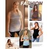 image:imageEkouaer Maternity Tank Tops 3 Pack Square Neck Pregnancy Shirts for Women Summer Ruched Side Sleeveless Pregnant Clothes TopDirty PinkWhiteBlack