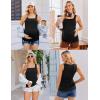 image:imageEkouaer Maternity Tank Tops 3 Pack Square Neck Pregnancy Shirts for Women Summer Ruched Side Sleeveless Pregnant Clothes TopDirty PinkWhiteBlack