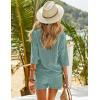 image:imageEkouaer Pajamas Set for Women Half Sleeves Soft Waffle Knit 2 Piece Outfits Lounge Set with Pockets