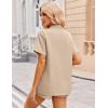 image:imageEkouaer Womens 2 Piece Lounge Set Short Sleeve Button Down Shirt Vacation Outfits Casual Loungewear with Pockets