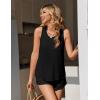 image:imageEkouaer Womens Pajama Sets Sleeveless Tank Tops and Split Shorts Pjs Set Soft Comfy Summer 2 Piece SleepwearBlack