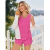 image:imageEkouaer Womens Pajama Sets Sleeveless Tank Tops and Split Shorts Pjs Set Soft Comfy Summer 2 Piece SleepwearLeopard Hot Pink
