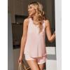 image:imageEkouaer Womens Pajama Sets Sleeveless Tank Tops and Split Shorts Pjs Set Soft Comfy Summer 2 Piece SleepwearLight Pink