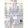 image:imageEkouaer Womens Satin Robes Silk Kimono Bath Robe Short Ruffled Hem Bride Bridesmaid Sleepwear with PocketsNavy