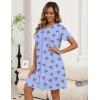 image:imageEkouaer Zipper Robes for Women Short Knit Bathrobes Lightweight Knee Length Housecoat with Pockets Nightgown S3XLBlue Butterflies