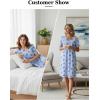 image:imageEkouaer Zipper Robes for Women Short Knit Bathrobes Lightweight Knee Length Housecoat with Pockets Nightgown S3XLBlue Butterflies