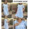 image:imageEkouaer Zipper Robes for Women Short Knit Bathrobes Lightweight Knee Length Housecoat with Pockets Nightgown S3XLBlue Moon Star