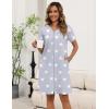 image:imageEkouaer Zipper Robes for Women Short Knit Bathrobes Lightweight Knee Length Housecoat with Pockets Nightgown S3XLGrey Star