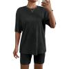 image:imageEkouaer Biker Short Sets Women 2 Piece Outfits Shorts Lounge Sets Oversized Shirt Sweatsuits Set