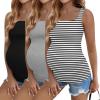 Light Grey/White Striped/Black