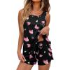 image:imageEkouaer Womens Pajama Sets Sleeveless Tank Tops and Split Shorts Pjs Set Soft Comfy Summer 2 Piece SleepwearPink Hearts