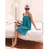 image:imageEkouaer Towel Wrap for Women Spa Bath Robe Lightweight Terry Cloth Wrap Adjustable Shower Robe with Headband SXLBlue