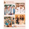 image:imageEkouaer Towel Wrap for Women Spa Bath Robe Lightweight Terry Cloth Wrap Adjustable Shower Robe with Headband SXLGrey