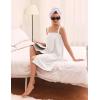 image:imageEkouaer Towel Wrap for Women Spa Bath Robe Lightweight Terry Cloth Wrap Adjustable Shower Robe with Headband SXLWhite