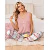 image:imageEkouaer Womens Pajamas Set Sleeveless Lounge Sets Comfy Tank Top and Pants Pjs Set V Neck 2 Piece Sleepwear SXXLTiedye Pink