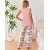 image:imageEkouaer Womens Pajamas Set Sleeveless Lounge Sets Comfy Tank Top and Pants Pjs Set V Neck 2 Piece Sleepwear SXXLTiedye Pink