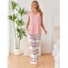 image:imageEkouaer Womens Pajamas Set Sleeveless Lounge Sets Comfy Tank Top and Pants Pjs Set V Neck 2 Piece Sleepwear SXXLTiedye Pink