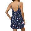 image:imageEkouaer Summer Rompers for Women Boho Beach Vacation Outfits Sleeveless Loose Shorts Overalls 2026 Jumpsuit With PocketsNavy Blue Floral