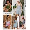 image:imageEkouaer Summer Rompers for Women Boho Beach Vacation Outfits Sleeveless Loose Shorts Overalls 2026 Jumpsuit With PocketsNavy Blue Floral