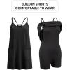 image:imageEkouaer Womens Athletic Romper Dress Summer Tennis Active Sports Mini Dresses Built in Shorts Travel Vacation Outfits SXXLA Black