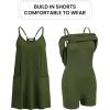 image:imageEkouaer Womens Athletic Romper Dress Summer Tennis Active Sports Mini Dresses Built in Shorts Travel Vacation Outfits SXXLArmy Green