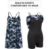 image:imageEkouaer Womens Athletic Romper Dress Summer Tennis Active Sports Mini Dresses Built in Shorts Travel Vacation Outfits SXXLBlack Grey